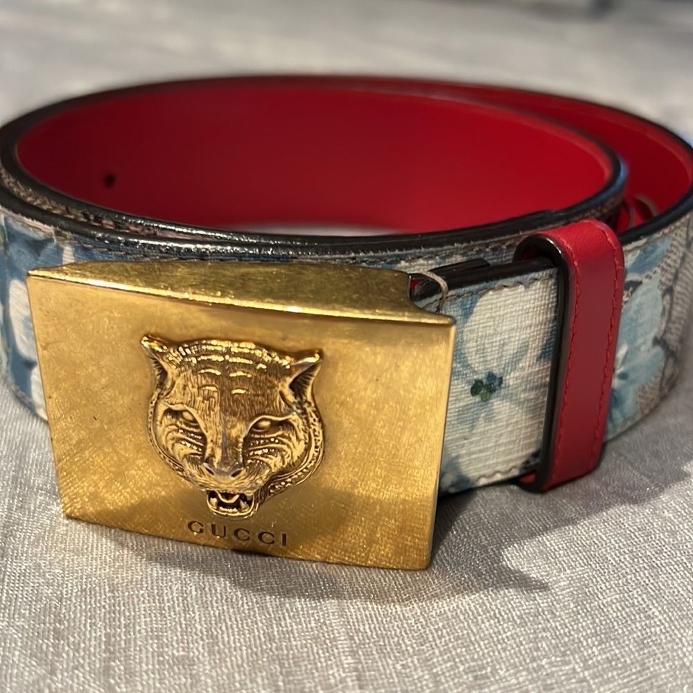 Authentic Gucci Blossom Tiger Belt